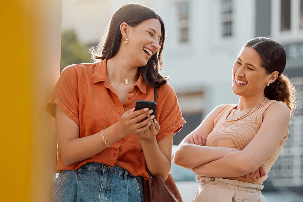 happy-women happy women talking to each other